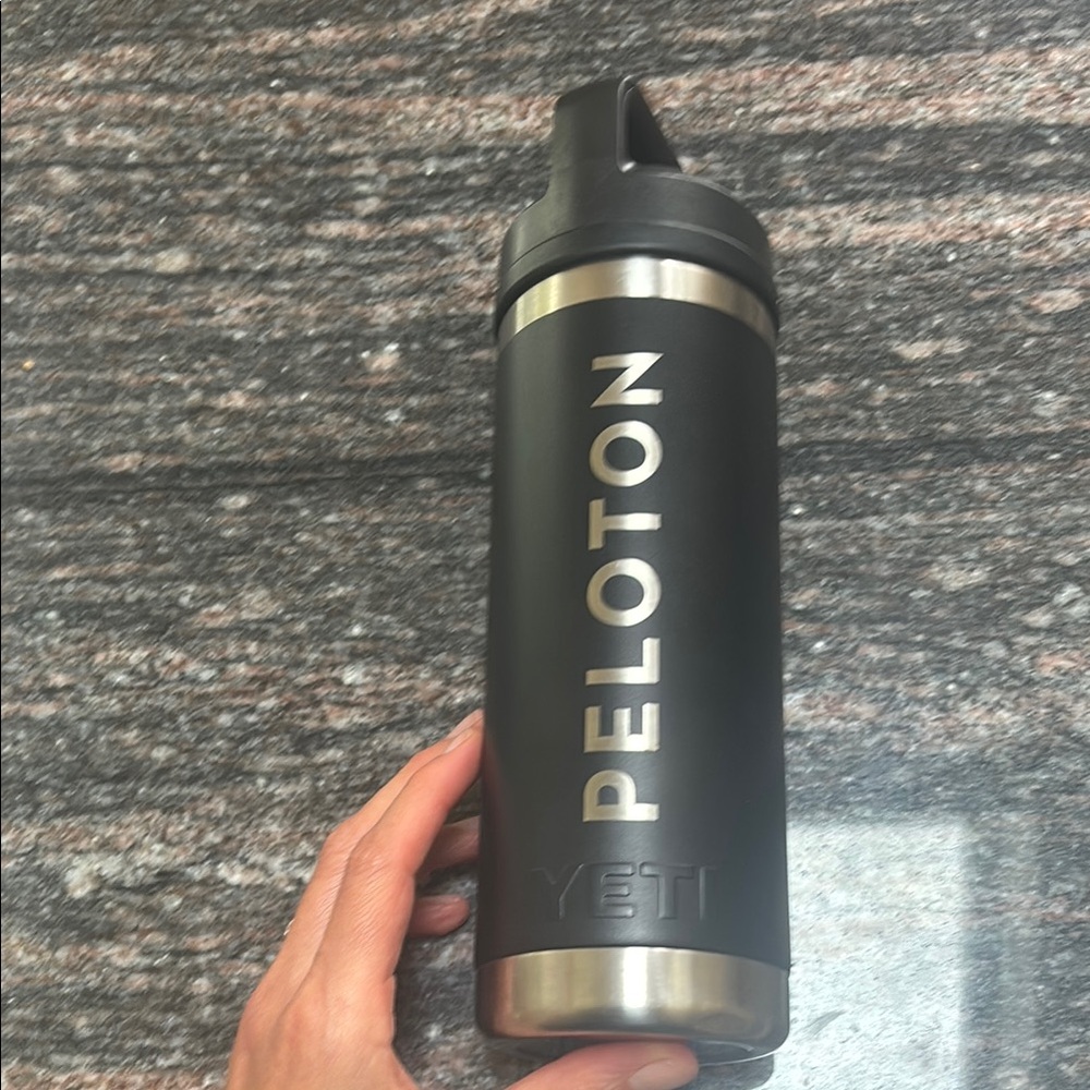 Yeti Black and Silver Water Bottle